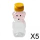 thumbnail image 1 of Paquete de 5-6 botellas para beber con forma de oso, tarro de miel con tapa para almacenar aceite de decoración de boda 5 piezas, 1 of 10
