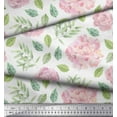 thumbnail image 3 of Soimoi White polyester Crepe Fabric Leaves & Flower Floral Printed Craft Fabric by the Yard 42 Inch Wide, 3 of 3