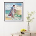 thumbnail image 4 of Cuadros Decorativos Pintura al óleo por números Imagen DIY Dibujo Hombre en la playa Pintura acrílica Decoración JShteea Nuevos Originales, 4 of 9