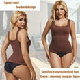 thumbnail image 5 of ANYFIT WEAR Women's Square Neck Tummy Control Shapewear Ribbed Tank Tops Compression Camisole Slimming Body Shaper, 5 of 7