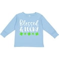thumbnail image 3 of Inktastic Blessed and Lucky 4 Leaf Clovers St. Patrick's Day Boys or Girls Long Sleeve Toddler T-Shirt, 3 of 5