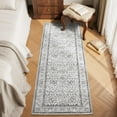 thumbnail image 3 of Rugs for Living Room Area Rug Carpet x Vintage Living Room Rugs for Bedrooms Machine Washable Rug for Dining Room Nusery Floral Distressed Grey Rug, 3 of 7