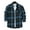ZZBlue13, variant on Mens Casual Button Down Shirts Plaid Printed Autumn Winter Long Sleeved Lapel Mans Clothing Blouse Activewear