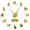 Gold, variant on Fox Terrier Dog Silhouettes Frameless Wall Clock Stickers, DIY Modern Decorative Clocks for Living Room, Bedroom, Office - Easy to Install, Large 3D Clock Design (Gold,27in)