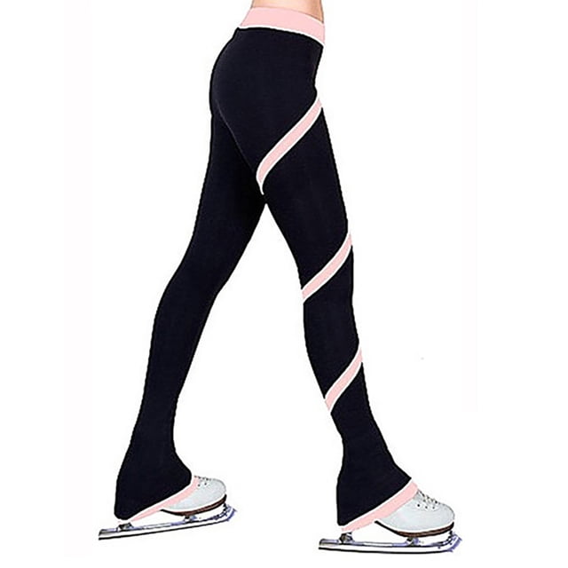 Pantalones de patinaje sobre hielo Toystoory mallas de práctica de LICRA ligeros rosa claro/L