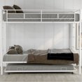thumbnail image 2 of Metal Twin over Twin Bunk Bed with Trundle, Safe Guardrails | Saving Space for Guests, Single Shipment, 2 of 2