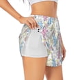 thumbnail image 3 of Lsque Cartoon Bunny Printed Women's Running Shorts with Liner Pockets,Elastic Quick Dry Workout Athletic Gym Yoga Shorts,Womens High Waist Shorts-Small, 3 of 9