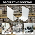 thumbnail image 5 of Aspire 1 Pair Metal Bookends, "L" Shape Metal Bookends for Heavy Books, White Desk Book Holder for Shelves, Book Organizer, 5 of 5