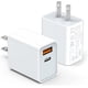 thumbnail image 2 of Bloque de cargador de pared USB C de 20 W, paquete de 2 adaptadores de enchufe de bloque de carga rápido tipo C con puerto dual PD para iPhone 11/12/13/14/15/Pro Max, XS/XR/X, Ipad Pro, AirPods Pro, S, 2 of 4