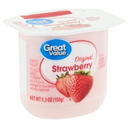 Great Value Original Strawberry Lowfat Yogurt, 5.3 oz