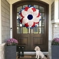 thumbnail image 5 of Clearance Wreath under $10,Ndependence Day Wreath Patriot Wreath American Flag Red White Blue Ornament, 5 of 7