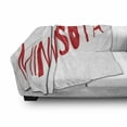 thumbnail image 3 of Minnesota Soft Flannel Fleece Blanket, Diagonally Aligned Lettering of Minnesota with Upper Case Letters Image, Cozy Plush for Indoor and Outdoor Use, 70" x 90", Vermilion and White, by Ambesonne, 3 of 6