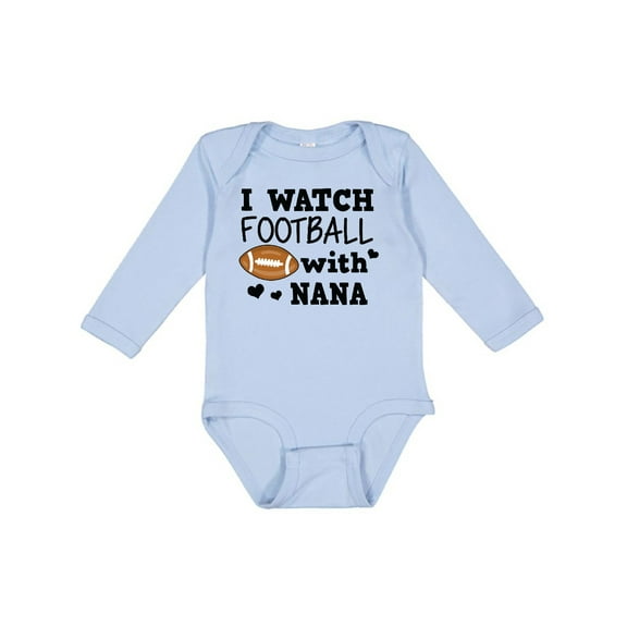 Inktastic I Watch Football with My Nana Boys Long Sleeve Baby Bodysuit