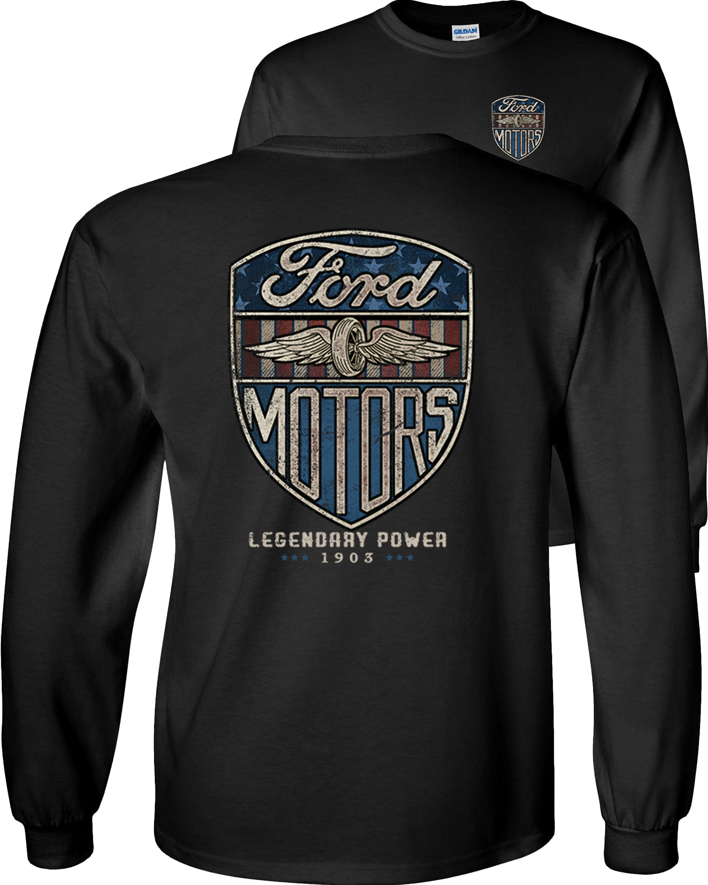 Vintage Ford Motors Long Sleeve T-Shirt 