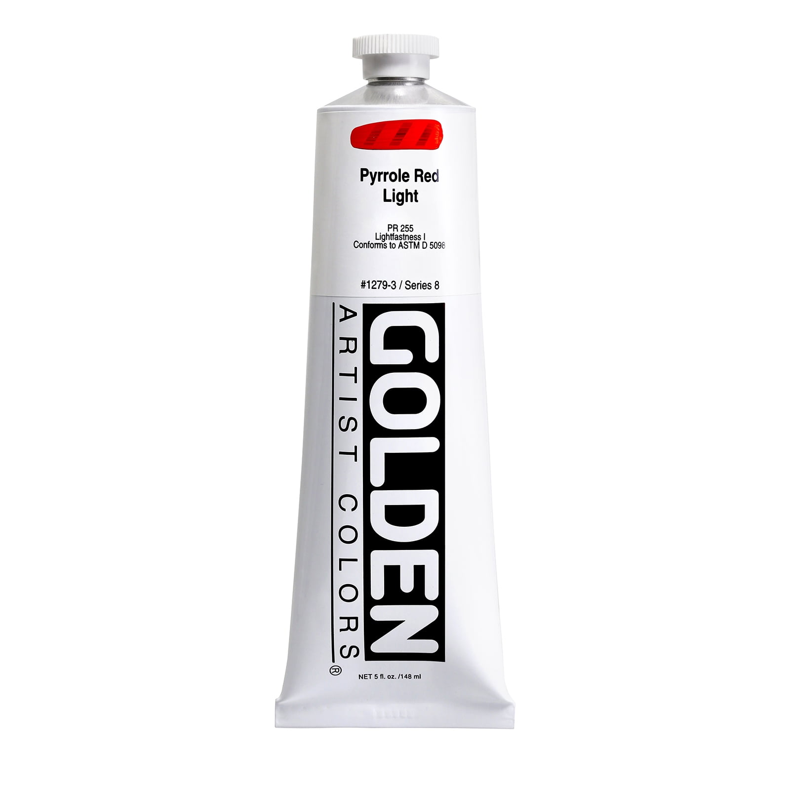 Golden Heavy Body Artist Acrylic, 5 oz, Pyrrole Red Light