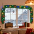 thumbnail image 6 of 16.4 Ft Pre-Lit Christmas Garland with 50 LED Lights, Battery Operated Greenery Garland for Mantle, Stairs, Railing, Party, Indoor and Outdoor Holiday Home Decor,Multicolor Winter New Year Decoration, 6 of 8