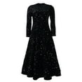 thumbnail image 3 of XXXITICAT Women's Plus Size Sequin Dress Flared Cocktail Sparkle Glitter Evening Maxi Dress(BL,L), 3 of 4