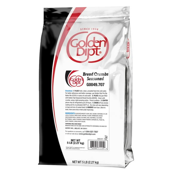 Golden Dipt 4 lb. Seasoned Bread Crumbs - 6/Case