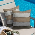 thumbnail image 4 of Brown Green Wood Grain Throw Pillow Cover Countryside Stripe Cotton Linen Cushion Cover Throw Pillow Case with Invisible Zipper for Couch Sofa Bed Chair Car 20x20 Inch, 4 of 9