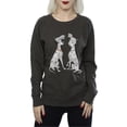thumbnail image 2 of 101 Dalmatians - Jersey Pongo And Perdita de Jaspeado para Mujer (Grafito Claro), 2 of 4