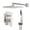 Brushed Nickel, variant on SHOUFTW Shower Faucet Set, 12 Inch Square Rainfall Shower Head and Handle Set, Pressure Balance Valve, Black