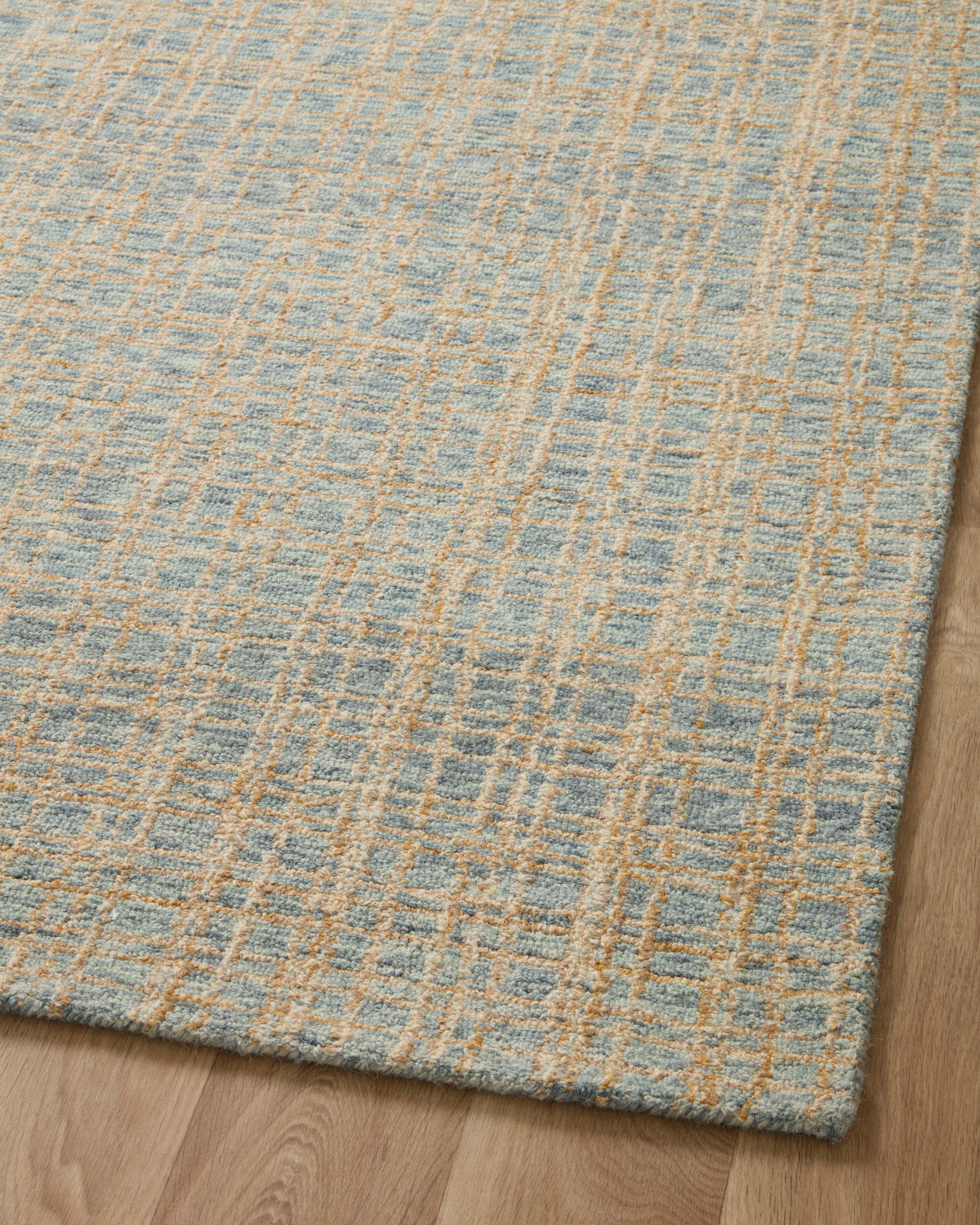 Chris Loves Julia x Loloi Polly Plaid Blue/Sand 7'-9" x 9'-9" Area Rug