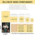 thumbnail image 5 of Just A Girl Who Loves Sloths Blanket Throw, Flannel Fleece Microfiber Lightweight Soft Cozy Luxury for All Season in Home Bed Sofa Chairs Dorm 50"x40" Blanket for Kids, 5 of 6
