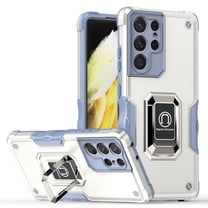 Mantto for Galaxy S21 Ultra Cover with Ring Kickstand, Impact-Resistant, Shockproof, Protective Bumper Magnetic with Car Mount Durable Hybrid Rugged Phone Case For Samsung Galaxy S21 Ultra, White