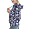 thumbnail image 2 of Sikiie Skull flower crystal Women's Casual Hoodies Long Sleeve Lightweight Pullover Tops Loose Sweatshirt-Large, 2 of 7