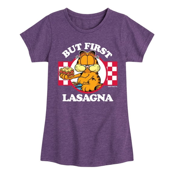 Garfield - But First, Lasagna - Toddler And Youth Girls Short Sleeve Graphic T-Shirt