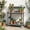 Gray, variant on DEAUL Potting Bench Table with 3-Tier Storage, Heavy Duty All-Weather Curved Edges Gardening Table for Patio Backyard Garden, Easy Assembly (Teak)