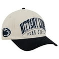 thumbnail image 3 of Men's New Era Navy/Cream Penn State Nittany Lions Arch Two-Tone Corduroy 9FORTY A-Frame Adjustable Hat, 3 of 5
