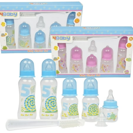 8 Piece Baby Bottle Set- 2 Assortments- SHIP 1 SET RANDOMLY