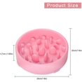 thumbnail image 2 of Cuenco de alimentación lenta para perros, diseño antideslizante de alimentación lenta, divertido cuenco interactivo para gatos y perros, promueve una alimentación saludable y una digestión lenta rosa, 2 of 8