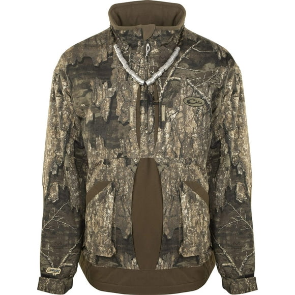 Drake EST Camo Flyweight Wingshooters Chemise avec Maille Dos Manches Longues Bottomland, Petit