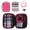 thumbnail image 3 of 10Pairs Interchangeable Knitting Needle Set 3mm-6.0mm with Case ABS Circular Knitting Needle for Weaving Knitting, 3 of 9