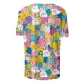thumbnail image 4 of Blusas para las Mujeres Casual Impreso Cuello Redondo Manga Corta Camiseta Top, Tops Cortos para las Mujeres Primavera Verano, 4 of 5