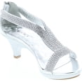 thumbnail image 7 of Delicacy Women Lety73 Rhinestone T-Strap Evening Dancing Dress Low Heel Sandals, 7 of 7