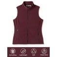 thumbnail image 4 of Off Road Ventures Womens Fleece Lined Vests Lightweight Zip Up Outerwear Sleeveless Vest Jacket for Running Hiking Travel, 4 of 7