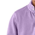 thumbnail image 5 of LEKWK Button Neck Sweatshirt for Men Stand Collar Long Sleeve Pullover with Ribbed Cuffs and Hem Soft Relaxed Fit Casual Top for Travel Lounge Outdoor Work and Everyday Layering, 5 of 5