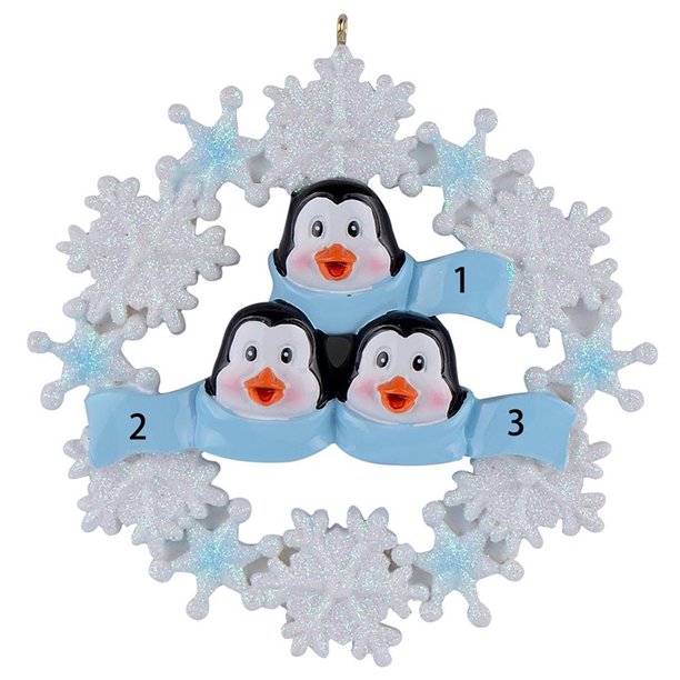 Personalizado Familia De Adorno Para Árbol De Navidad Lindo Pingüino Vacaciones Invierno Regalo Año Duradero Familia Colgantes Decoración 2021 Pingüino Minnieouse HA040061-01
