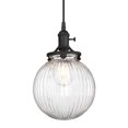 thumbnail image 5 of Pathson Vintage Pendant Light Fiting with Ribbed Globe Glass Shade, Kitchen Island Hanging Ceiling Lights, 5 of 6
