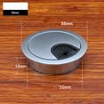 thumbnail image 1 of 50mm/60mm/80mm Computer Metal Grommet Desk Table Cable Tidy Outlet Wire Cover, 1 of 6
