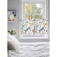 thumbnail image 4 of Half Window Curtain 36 Inches Long, Dragonfly Window Treatment Curtain Drapes, Watercolor Colorful Nature Painting Art Small Tier Curtains for Bathroom Over Sink, 27.5"x36", 2 Panels, 4 of 7