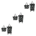 thumbnail image 4 of Youkk Chariot de Courses Multifonctionnel et Résistant à l'Usure Sac de Courses Pliable avec Roues Impression Rose 3Ensemble, 4 of 6