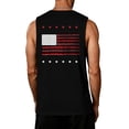 thumbnail image 4 of LNZGNM Mens Graphic Tank Tops Big and Tall 4th of July Shirts Casual American Flag Muscle Sleeveless Tank Tops Vacation Tee,Black 2XL, 4 of 4