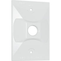 Southwire Single Gang Weatherproof 1-Hole White Rectangular Cover WCR1150W-UPC