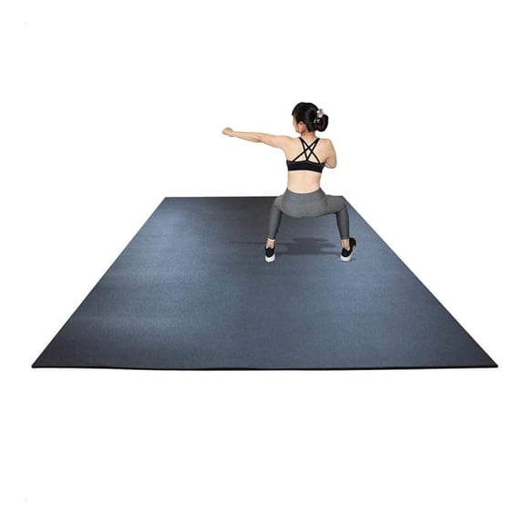 Extra Large 6 x 6 feet (72" x 72" x 1/4" ) 7 mm Thick & High Density Mat for Home Cardio and Yoga Workouts, Durable Gym Mat, Black