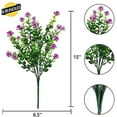 thumbnail image 2 of Sinhoon 6 Bundles Artificial Flowers Outdoor Fake Flowers for Decoration UV Resistant No Fade Faux Plastic Plants Garden Porch Window Box Décor(purple red), 2 of 13
