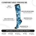 thumbnail image 2 of Pofeuu Blue Tie Dye Print Compression Socks for Women & Men Circulation - Best Support for Nurses,Running,Athletic,Sports, 2 of 7